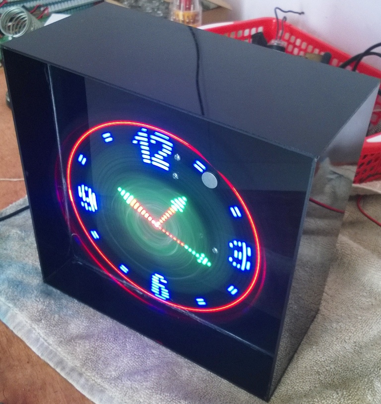 Led clock mini lcv43110 (full hộp, nguồn, motor, tặng kèm mạch nạp)